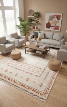 Eko Halı Zara Otantik Desen Özel Tezgah Halısı ZR 20 Light Multy