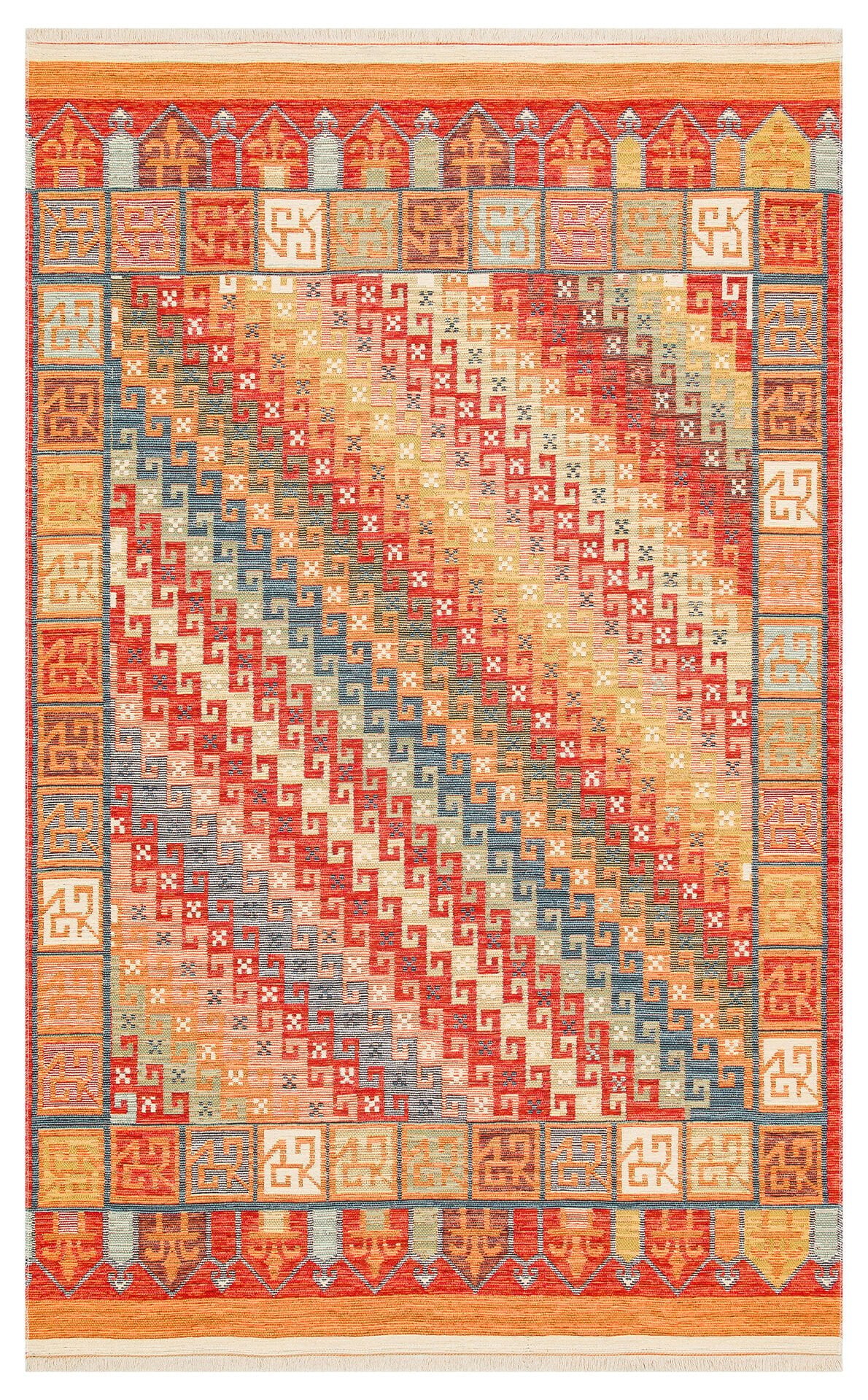 Eko Halı Nomad Çift Taraflı Yıkanabilir Otantik Desen Kilim NMD 11 Terra