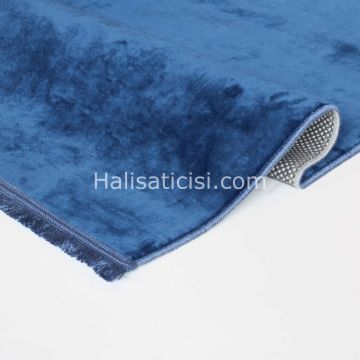 Melidia Halı Sahra Özel Ebat Kesme Halı 2504-MAVİ