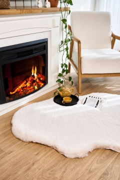 Apex Halı Palma Peluş Krem