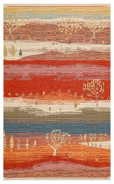 Eko Halı Nomad Çift Taraflı Yıkanabilir Otantik Desen Kilim NMD 12 Terra