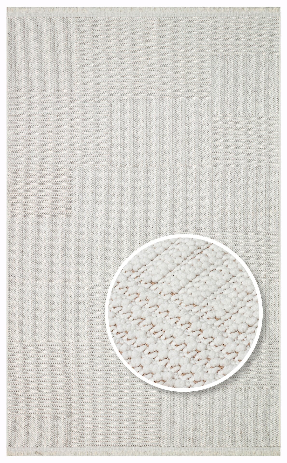 Eko Halı Motto Bukle Halı MOT 11 White