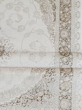 Woolen Halı Delüxe Viscon Akrilik Salon Halısı 6503 KREM