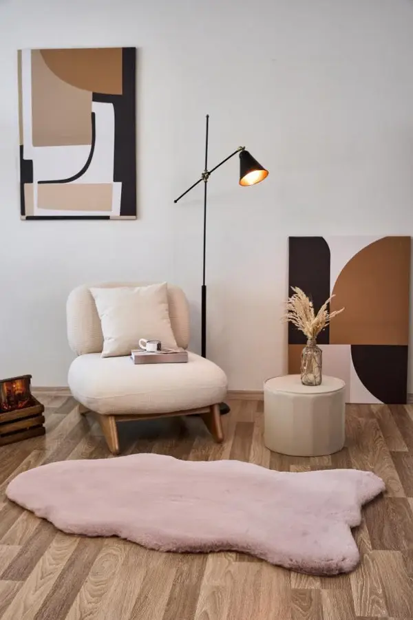 Apex Halı Palma Peluş Pudra