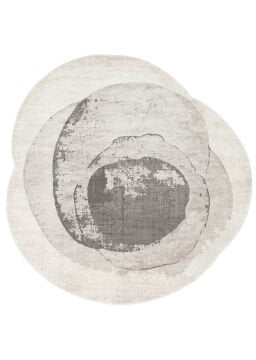 Eko Halı Amorf Tasarımlı Modern Viskon Halı UTP02 Cream Grey