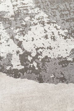Eko Halı Amorf Tasarımlı Modern Viskon Halı UTP02 Cream Grey