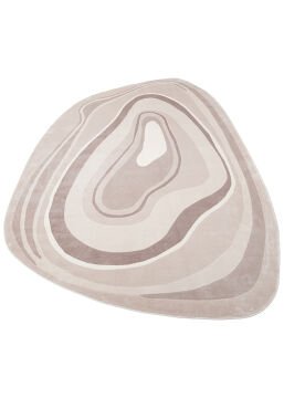 Eko Halı Amorf Tasarımlı Modern Viskon Halı UTP05 Cream Grey