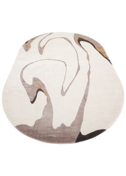 Eko Halı Amorf Tasarımlı Modern Viskon Halı UTP06 Cream Grey