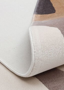 Eko Halı Amorf Tasarımlı Modern Viskon Halı UTP06 Cream Grey