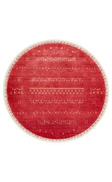 Eko Halı Zara Otantik Desen Özel Tezgah Halısı ZR 06 Red Yuvarlak