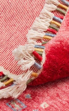 Eko Halı Zara Otantik Desen Özel Tezgah Halısı ZR 06 Red Yuvarlak