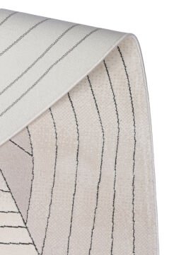 Eko Halı Amorf Tasarımlı Modern Viskon Halı UTP07 Cream Grey