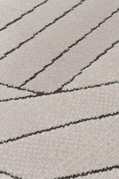 Eko Halı Amorf Tasarımlı Modern Viskon Halı UTP07 Cream Grey