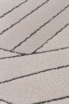 Eko Halı Amorf Tasarımlı Modern Viskon Halı UTP07 Cream Grey