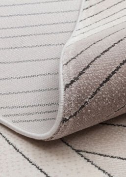 Eko Halı Amorf Tasarımlı Modern Viskon Halı UTP07 Cream Grey
