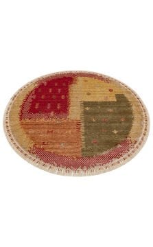 Eko Halı Zara Otantik Desen Özel Tezgah Halısı ZR 07 Beige Autumn Yuvarlak