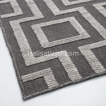 Lena Kabartmalı Kilim 4244 GRİ GRİ