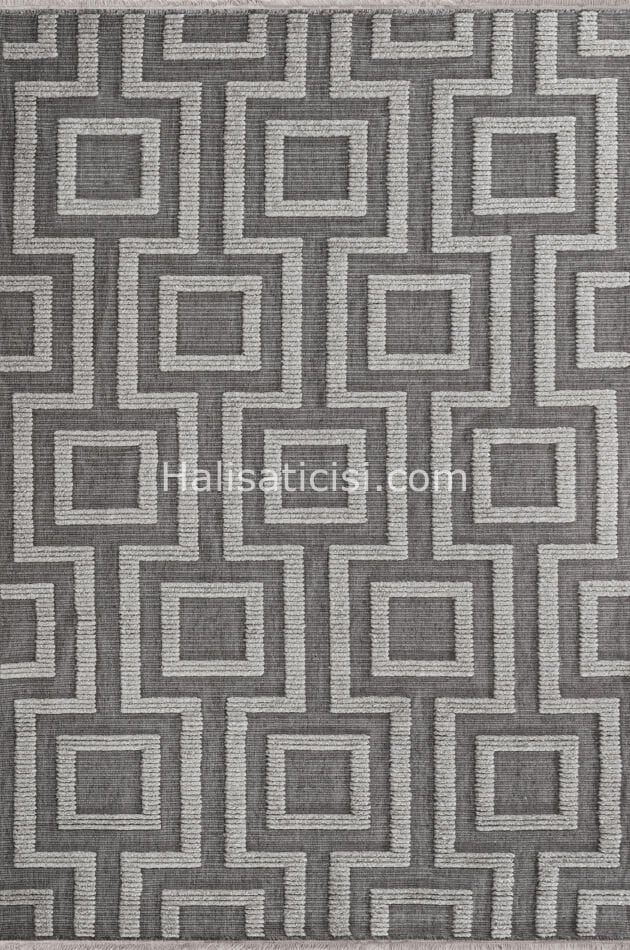 Lena Kabartmalı Kilim 4244 GRİ GRİ