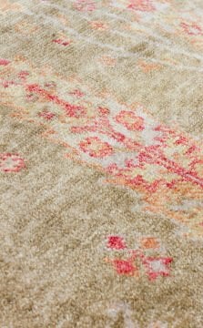 Eko Halı Zara Otantik Desen Özel Tezgah Halısı ZR 08 Beige Autumn Yuvarlak