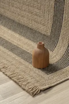 Seyran Halı İndia Hasır Görünümlü Halı 668 Siyah