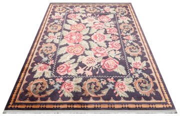 Eko Halı Antique Kaymaz Tabanlı Yıkanabilir Anti Alerjik ATK02 Black