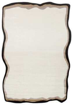 Eko Halı Amorf Tasarımlı Modern Viskon Halı UTP11 Cream Gold
