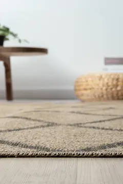 Seyran Halı İndia Hasır Görünümlü Halı 669 Siyah