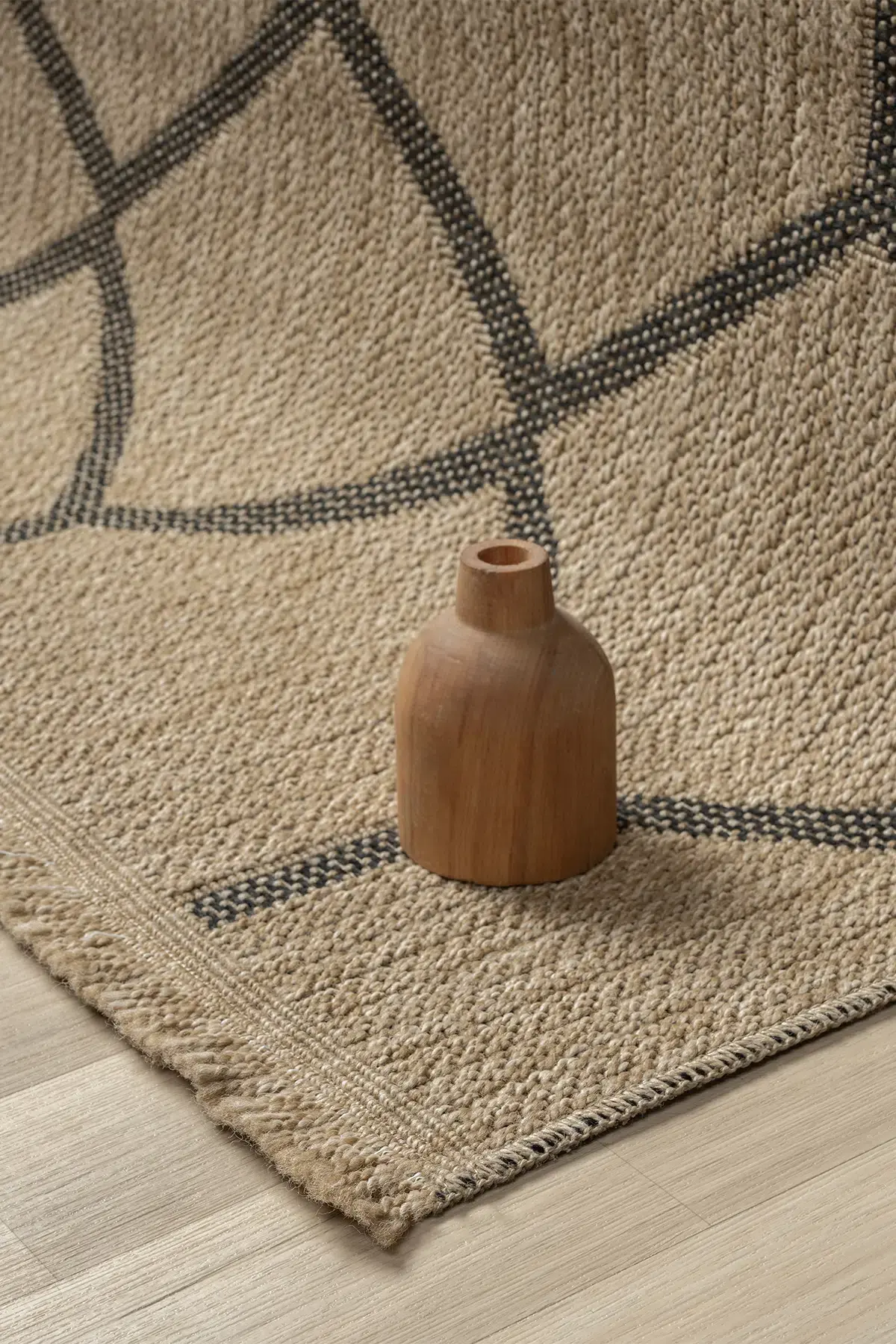 Seyran Halı İndia Hasır Görünümlü Halı 669 Siyah