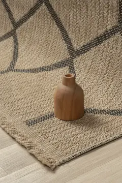 Seyran Halı İndia Hasır Görünümlü Halı 669 Siyah