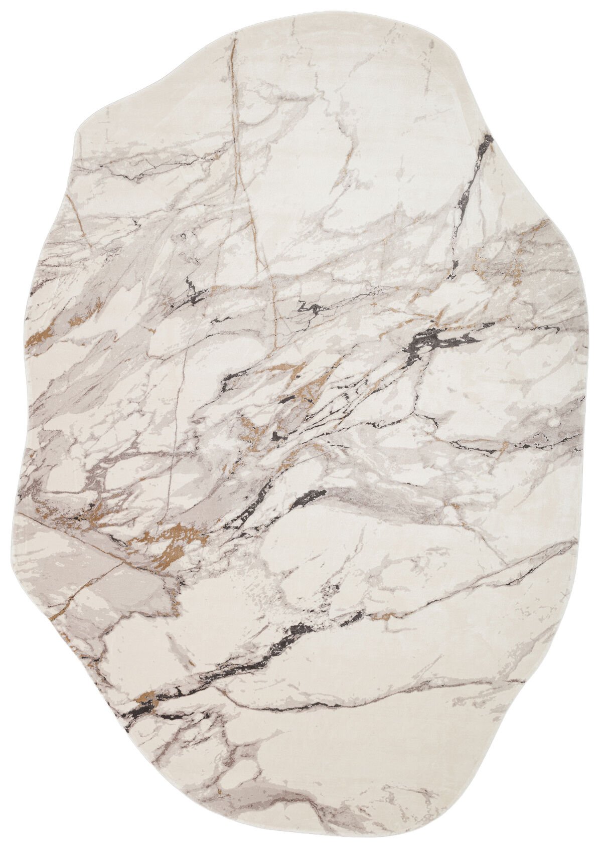 Eko Halı Amorf Tasarımlı Modern Viskon Halı UTP12 Cream Grey