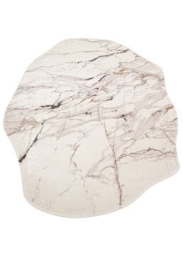 Eko Halı Amorf Tasarımlı Modern Viskon Halı UTP12 Cream Grey