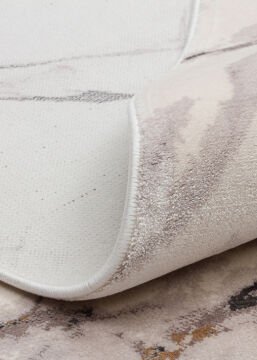 Eko Halı Amorf Tasarımlı Modern Viskon Halı UTP12 Cream Grey