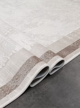 Woolen Halı Delüxe Viscon Akrilik Salon Halısı 6507 KAHVE