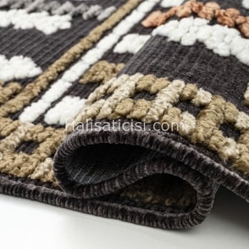 Lena Kabartmalı Kilim C045 TERRA YEŞİL