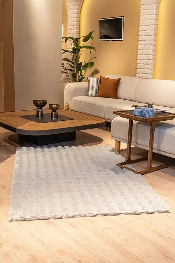 Apex Halı Molecule Peluş Halı Gri