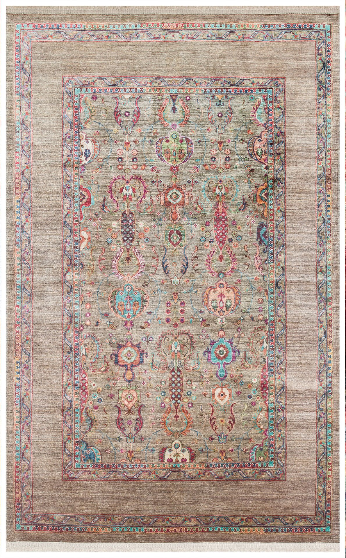 Eko Halı Antique Kaymaz Tabanlı Yıkanabilir Anti Alerjik ATK 07 Olive