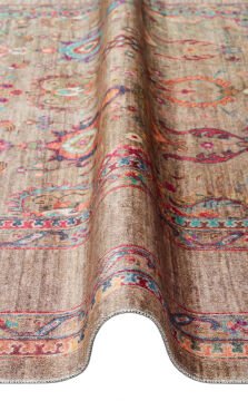 Eko Halı Antique Kaymaz Tabanlı Yıkanabilir Anti Alerjik ATK 07 Olive