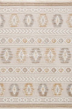 Lena Kabartmalı Kilim C387 BEJ SARI 100x218