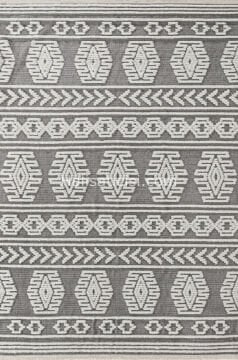 Lena Kabartmalı Kilim C387 GRİ KREM