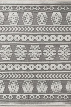 Lena Kabartmalı Kilim C387 GRİ KREM 100x218