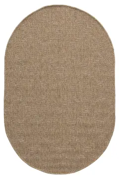 Seyran Halı İndia Hasır Görünümlü Oval Halı 669 Bej