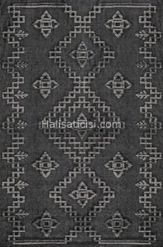 Lena Kabartmalı Kilim C390 ANTRASİT GRİ 100x218