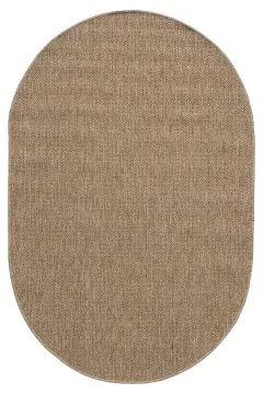Seyran Halı İndia Hasır Görünümlü Oval Halı 670 Bej