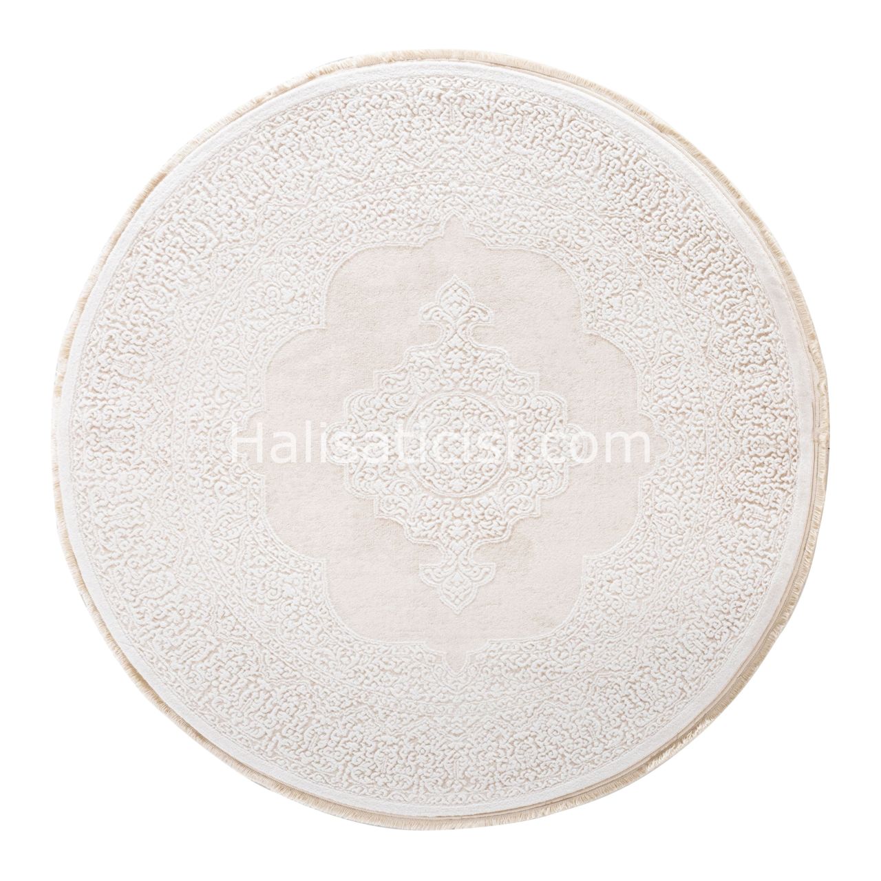 Ezgi B079X-KREM-BEYAZ DAİRE 116x116