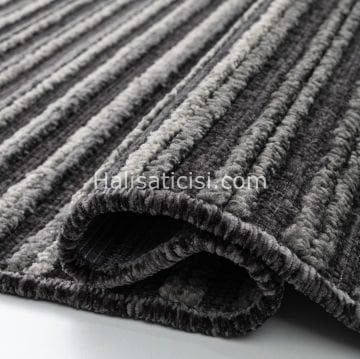 Lena Kabartmalı Kilim C391 ANTRASİT GRİ