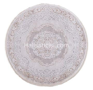 Ezgi B082X-GRİ-KAHVE DAİRE 116x116