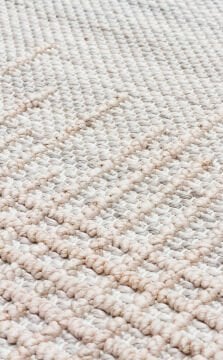 Eko Halı Cozy Modern Örgü Dokuma Halı – Hav ve Toz Vermez CZY01 Grey Beige