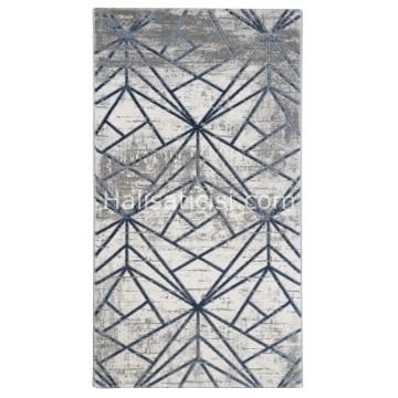 Melidia Halı Stil Özel Ebat 0166A-MAVİ