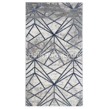 Melidia Halı Stil Özel Ebat 0166A-MAVİ 100 cm
