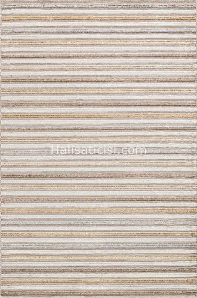 Lena Kabartmalı Kilim C391 BEJ SARI 100x218